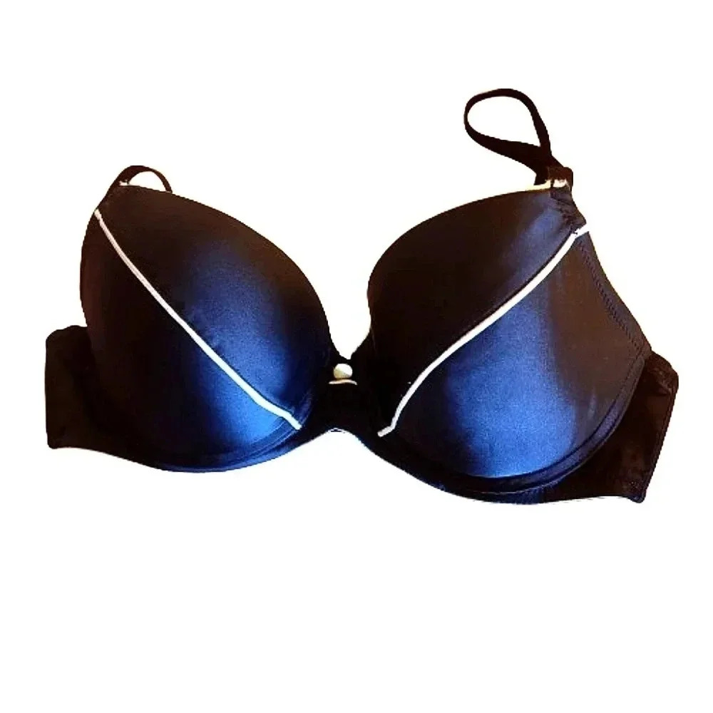 NWOT Catherine Malandrino black bra with bright green accents Small